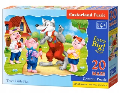 Puzzle 20el MAXI TRZY MAŁE ŚWINKI Castor 4+