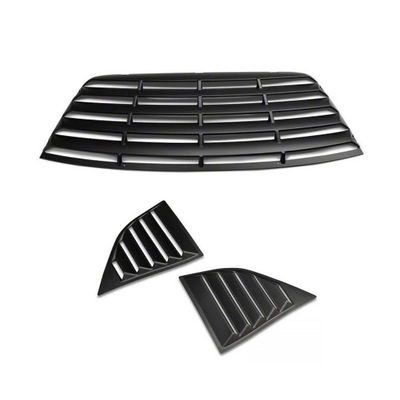 PERSIANA TRASERA VENTANAS + BRANQUIAS - NEGRO MATE KIT DODGE CHALLENGER 2008-2022  