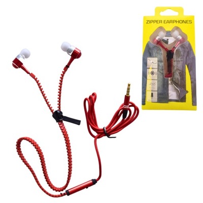 SŁUCHAWKI Z MIKROFONEM BASS BOOST SYSTEM ZIPPER EARPHONES