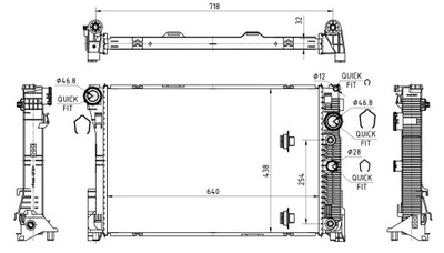 TYC RADIATOR DB 212 E200-250 CDI 09- /AUT./  