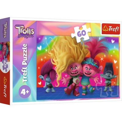 TREFL 17386 Puzzle 60 Przyjacielskie Trolle