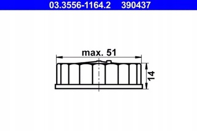 ПРОБКА БАЧКА ЖИДКОСТИ HAM ATE 03.3556- ATE 03.3556-1164.2 КРЫШКА,