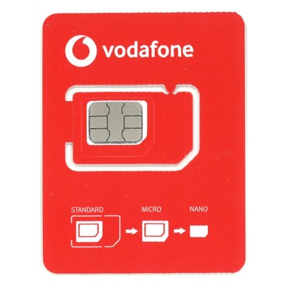 Angielska Karta SIM Vodafone DO AKTYWACJI W UK