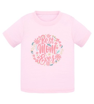 Koszulka rożowa Tshirt dziecięcy najlepsza mama 128/134 7 8 lat