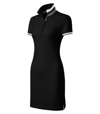Dopasowana kobieca sukienka - MALFINI - czarny 2XL