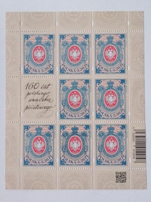 Ark. 5034** "160 lat polskiego znaczka pocztowego"
