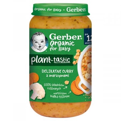 GERBER ORGANIC Obiadek delikatne curry z warzywami po 12 miesiącu 250 g Bio