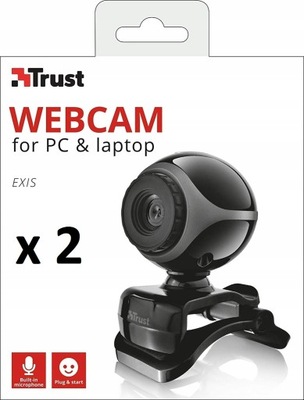TRUST WebCam Exis Zestaw Dwie Kamery Internet Komputer Mikrofon