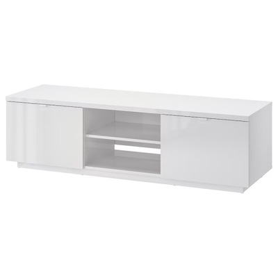 IKEA BYAS Szafka pod TV połysk biały 160x42x45 cm
