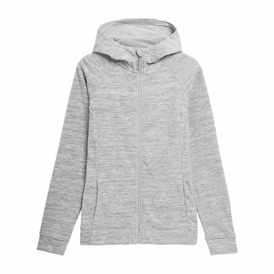 Bluza z kapturem Damska 4F Fleece Szary