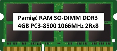 Pamięć RAM DDR3 4GB PC3-8500S 1066MHz CL7