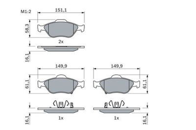 BOSCH 0 986 494 101 КОЛОДКИ ТОРМОЗНЫЕ