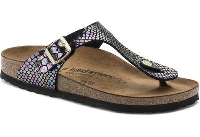 Birkenstock Gizeh Shiny Snake Black Multi 41