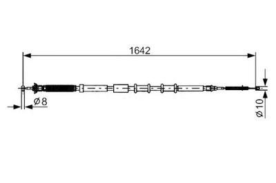 ТРОС ТОРМОЗА РУЧНОГО BOSCH 55700928 92120717 GCH