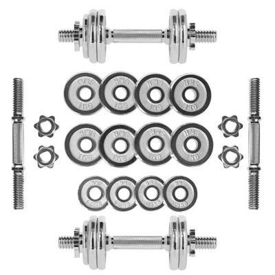 STC15 SZTANGIELKI W WALIZCE 2 x 7.5 KG CHROME HMS