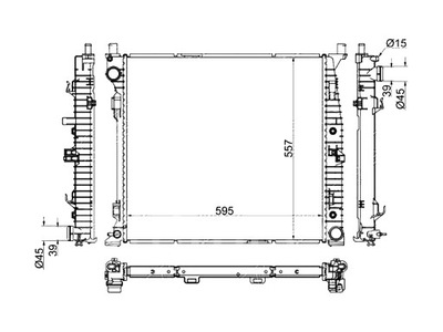 MERCEDES M W166 2011-2015 RADIATOR A0995001303  