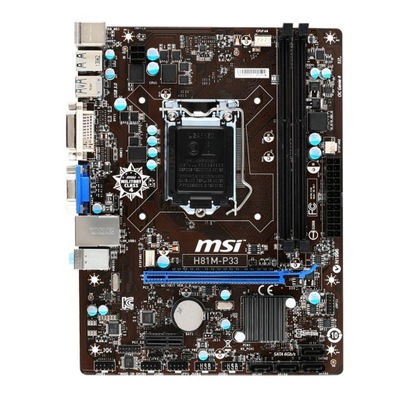 Motherboard MSI H81M-P33 Intel Socket 1150 DDR3 Micro ATX