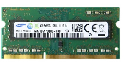 Pamięć RAM 4 GB PC3L DDR3L SO-DIMM Samsung 12800S 1600MHz