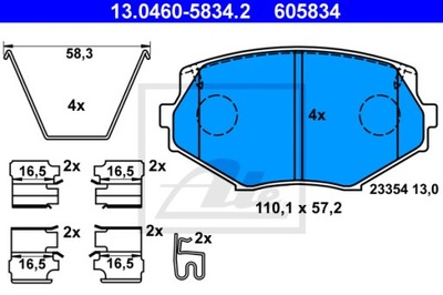 КОЛОДКИ ТОРМОЗНЫЕ - КОМПЛЕКТ 13.0460-5834.2