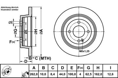 ATE DISCOS DE FRENADO 2 PIEZAS PARTE TRASERA HYUNDAI ACCENT IV ACCENT V BAYON I20  