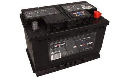 BATTERY 12V 74AH/680A L- 278X175X190 DL./SZER./WYS 574104068 D722  