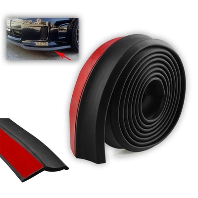 UNIVERSAL BRIDA DE PARAGOLPES NEGRA SPOILER DE GOMA 2,5M  