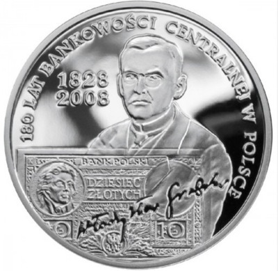 Moneta 180 lat Bankowości Centralnej w Polsce 2009 MENNICZA