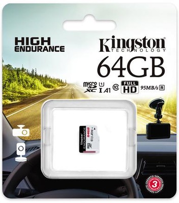 Karta pamięci Kingston High-Endurance microSD 64GB UHS-I U1 24/7 (rejestrat