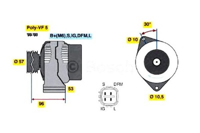 GENERADOR BOSCH 2706027040 2706027100 2706027070  