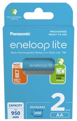 Akumulatorki Eneloop Lite R6 950mAh BK-3LCCE/2BE