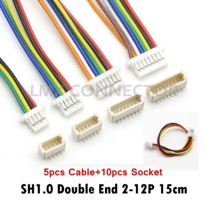 5 zestawów JST SH 1.0mm złącze kabla drutu zakońc