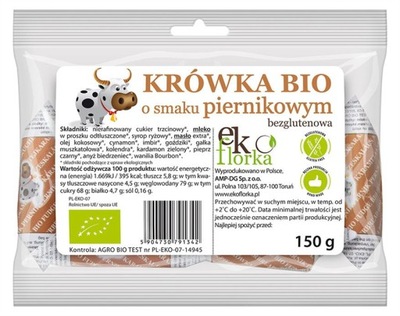 KRÓWKI O SMAKU PIERNIKOWYM BEZGLUTENOWE BIO 150 g EKOFLORKA