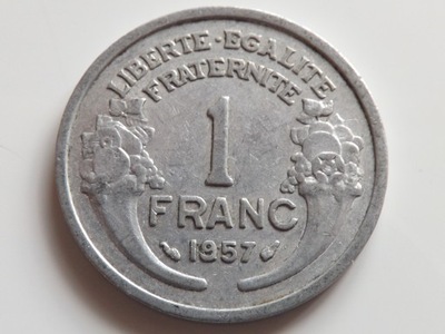 Francja 1 Frank 1957 B st. 3++