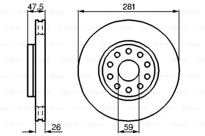 BOSCH 0 986 478 460 ДИСК ТОРМОЗНОЙ