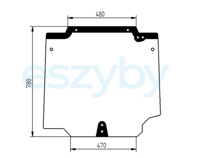 szyba NEW HOLLAND TNNA TNVA TNN TNV tylna 44911795