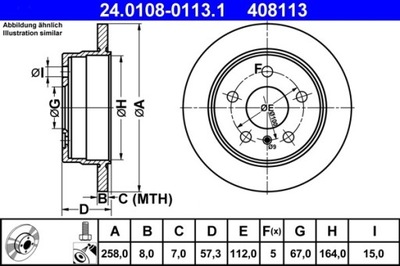 2X ДИСК ТОРМОЗНОЙ DB ЗАД W169/W245 04-12 24.0108-0113.1