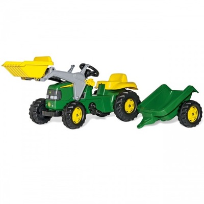 Traktorek Rolly Toys Na Pedały John Deere Z Łyżką I Przyczepą