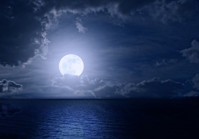 FOTOTAPETA FIZELINA Pełnia Księżyca Morze 152x106