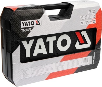 YATO КОМПЛЕКТ КЛЮЧЕЙ В ПОЛЬШЕ 1/4'' 3/8'' 1/2'' 128 ELEM. 38872