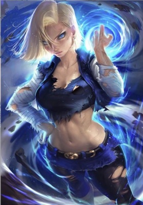 PLAKAT ANIME DRAGON BALL ANDROID 18 PŁÓTNO 42X30