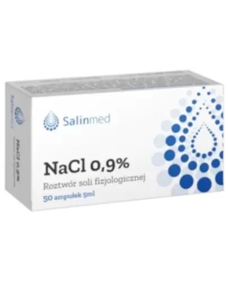 Salinmed NaCl 0,9% roztwór soli fizjologicznej w ampułkach 5ml x 50 sztuk