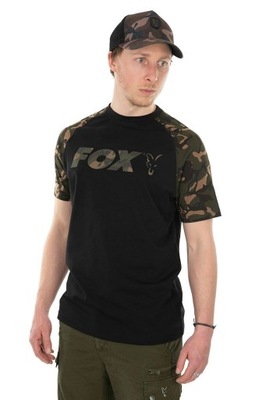 Koszulka Fox Raglan T-shirt Black/Camo XL
