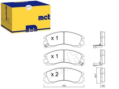 PADS BRAKE MITSUBISHI SPACE WAGON 98-01 METE  