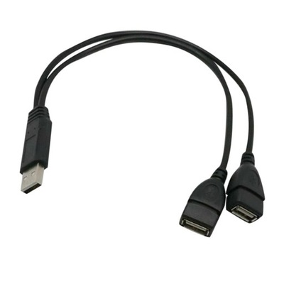 Kabel USB rozdzielacz Y USB typ A męski na 2 X USB