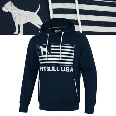 Męska Bluza z Kapturem Pitbull Terry Pitbull USA