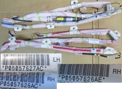 Chrysler town country 11- шторка безопасности левая правая фото №1