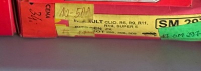 КОЛОДКИ ГАЛЬМІВНЕ RENAULT CLIO R5 R9 R11 R19 PEUGOT 308 SM237 CITROEN ZX ЗАД 