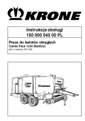 KRONE UNIVERSAL PACK 1250 MULTICUT - MANUAL MANTENIMIENTO PL  