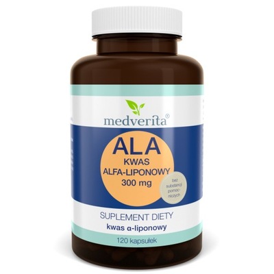 ALA 300mg Kwas Alfa Liponowy alpha lipoic acid - 120 kapsułek