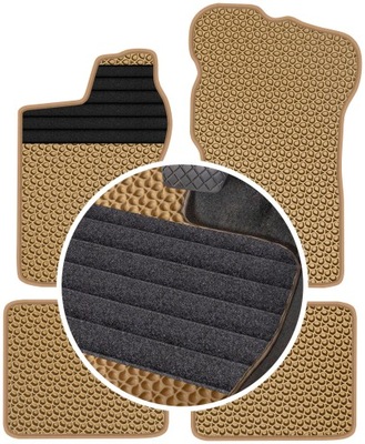 FIAT CINQUECENTO 1991-1998 ALFOMBRILLAS GOMA PARA COCHE EVA COLOR BEIGE  